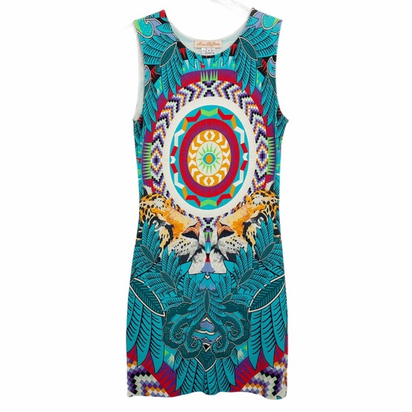 Mara Hoffman Fitted Mini Dress Jungle Trip Medium - Picture 4 of 10